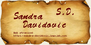Sandra Davidović vizit kartica